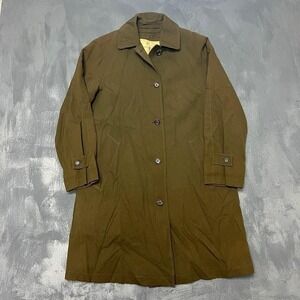 Burberry Trench Coat Small Green 2000s Lined